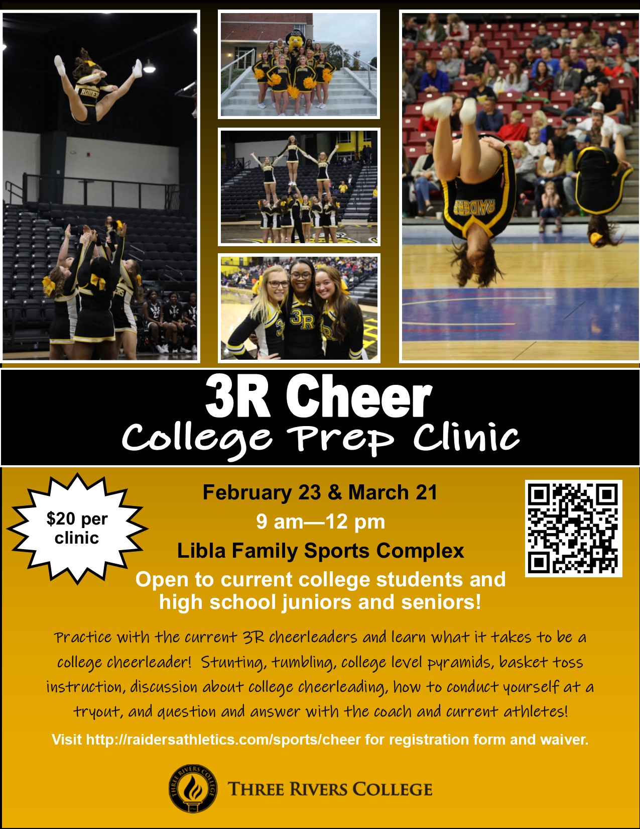 Cheer to hold College Prep Clinic