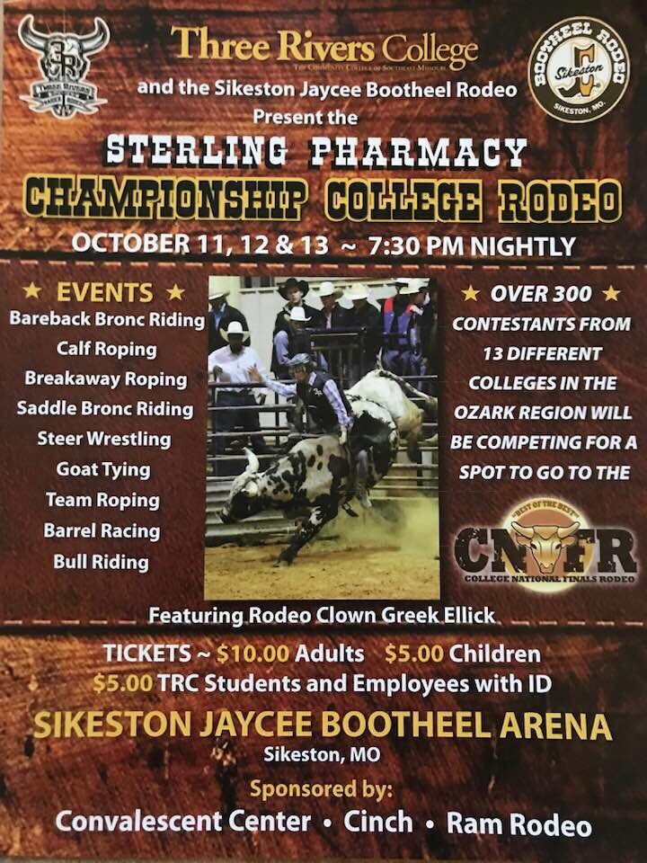 Sterling Pharmacy Championship College Rodeo to be held October 11-13