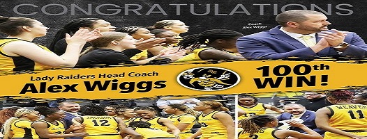 Lady Raiders coach Alex Wiggs wins 100th game